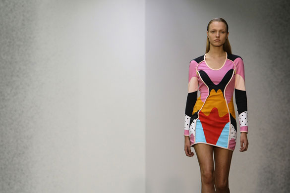 Monday LFW: A model presents a creation from Josh Goot