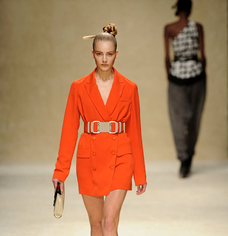 Monday LFW: A model wears Jaeger