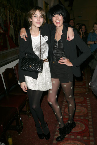 Monday LFW: Alexa Chung and Agyness Deyn at Henry Holland backstage