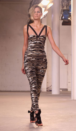 Monday LFW: A model wears Twenty8Twelve