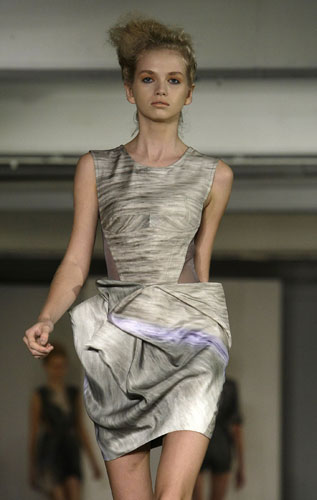 Tuesday at LFW: A model wears Peter Pilotto 