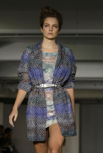 Tuesday at LFW: A model wears Peter Pilotto 