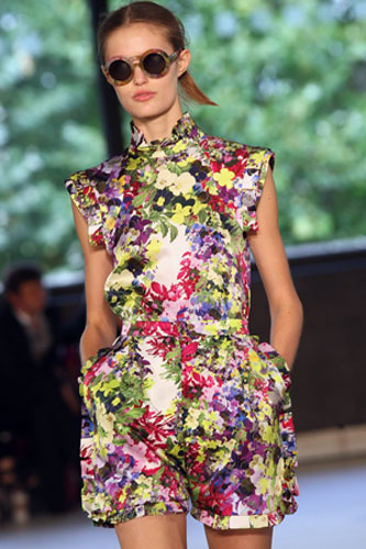 Tuesday at LFW: A model wears Erdem 