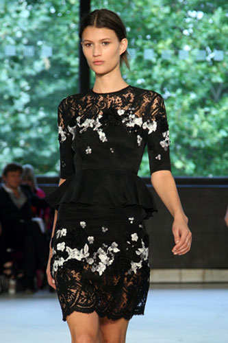 Tuesday at LFW: A model wears Erdem 