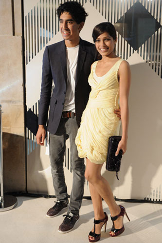 Burberry: Freida Pinto and Dev Patel at the Burberry afterparty