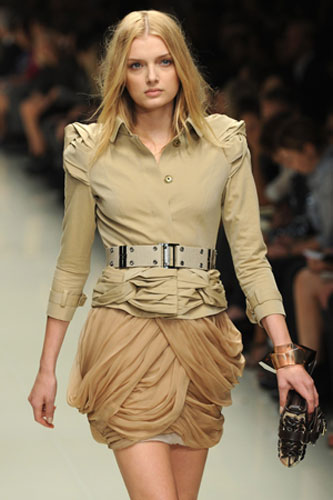 Burberry: A model wears Burberry 