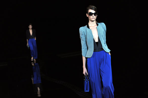 Milan Thursday shows: Models wear Giorgio Armani