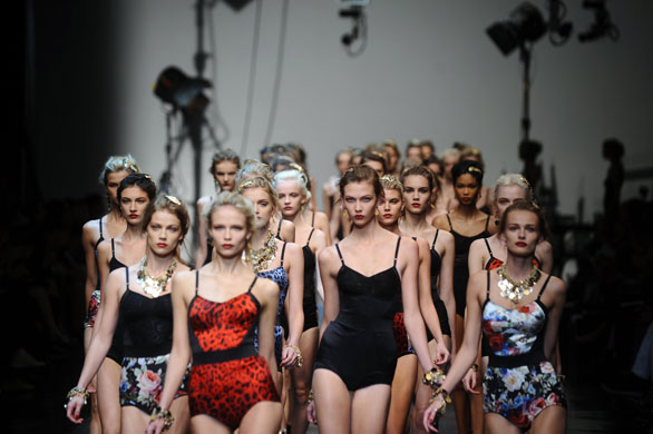 Observer fashion: Models wear Dolce and Gabbana