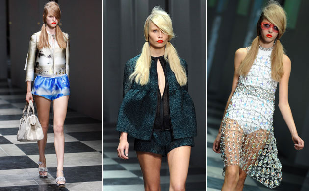 Observer fashion: Models wearing Prada