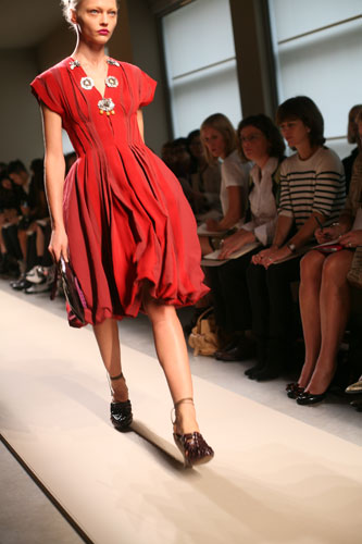 Observer fashion: A model wears Bottega Veneta