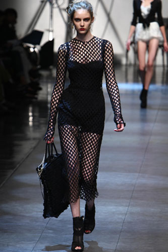 Transparent: A model wears Dolce & Gabbana 