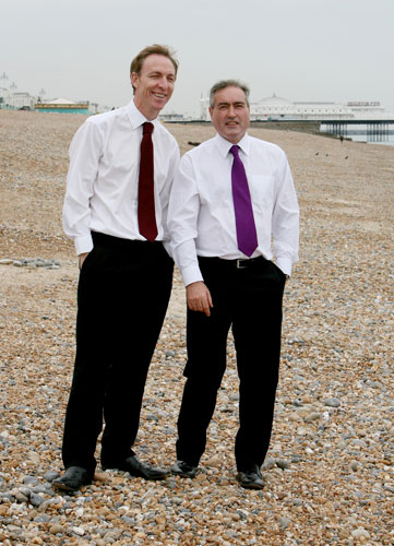 Conference fashion: Scotland's Jim Murphy and Iain Gray
