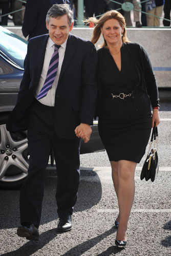 Conference fashion: Gordon and Sarah Brown