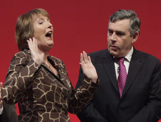 Conference fashion: Harriet Harman and Gordon Brown