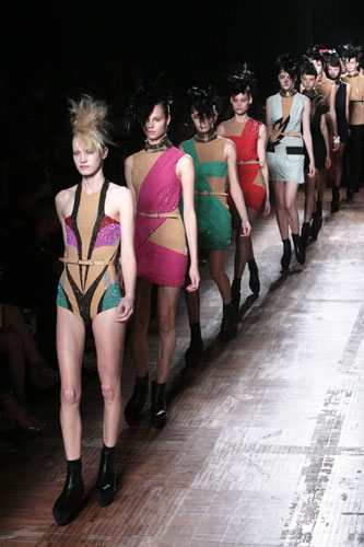 Paris fashion week: Models wear Felipe Oliveira Baptista