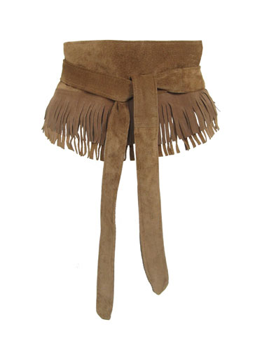 Ethical fashion: TRAIDremade Boutique suede fringed belt