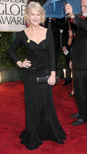 Golden Globes fashion: Helen Mirren