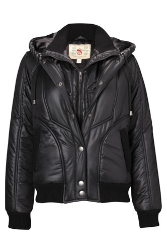 Padded jackets: Black padded jacket