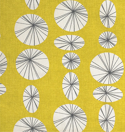 Homes: 60s geometric: Connections sulphur fabric