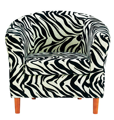 Homes: All things animal: Zebra-print tub chair