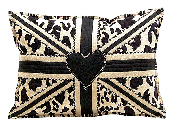 Homes: All things animal: Leopard-print union flag cushion