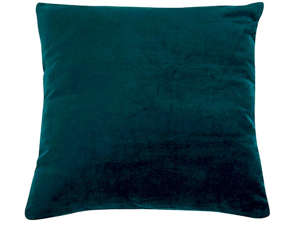 Homes: Velvet luxe: Aura turquoise velvet sham cushion
