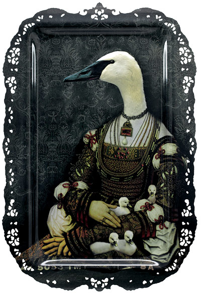 Homes: Vintage: Swan tray