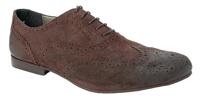 Brogues: Worn suede