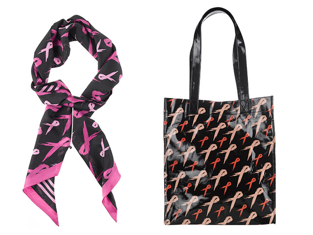 Breast cancer products: Marks and Spencer bag and scarf 