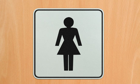 Ladies toilet door sign