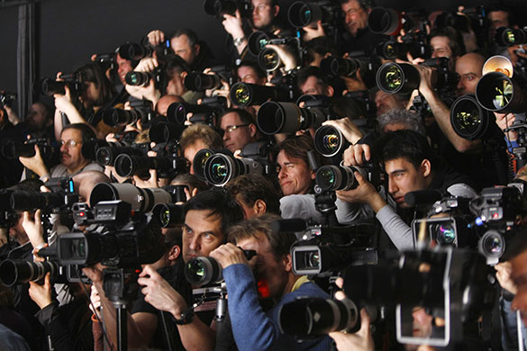New York fashion week: Photographers at the BCBG Max Azria show