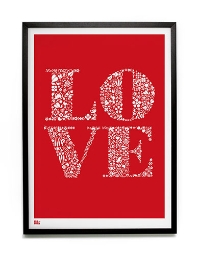 Valentine's homeware: Love print, £38 
