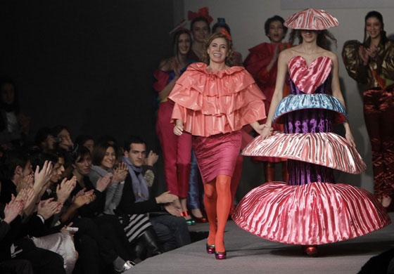 Fashion shows: Spanish designer De La Prada after her show at Georgian Fashion Week