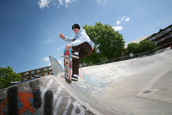 Skateboarding: Daryl Nobbs skateboarding