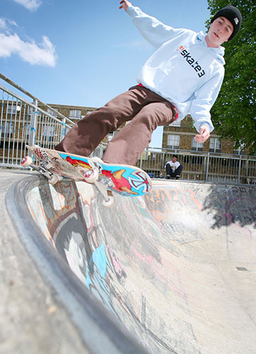 Skateboarding: Daryl Nobbs skateboarding