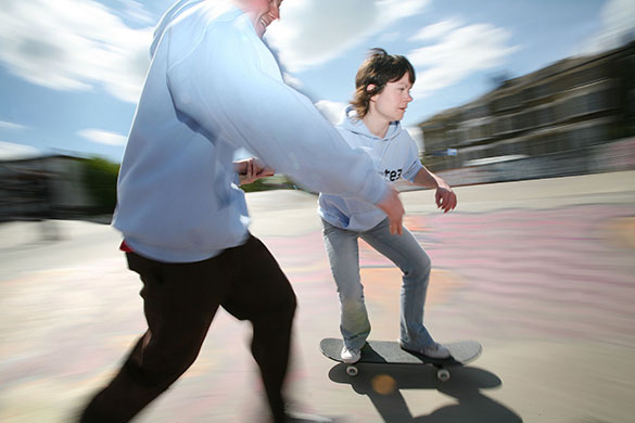 Skateboarding: Rachel Dixon learning to skateboard