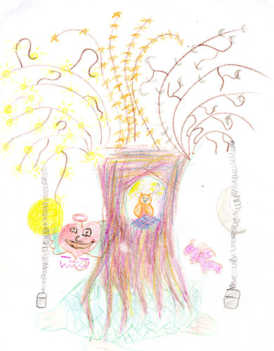 Fantasy tree drawings: Fantasy tree drawings