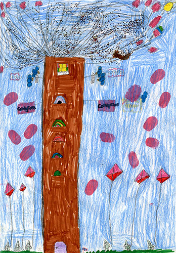 Fantasy tree drawings: Fantasy tree drawings