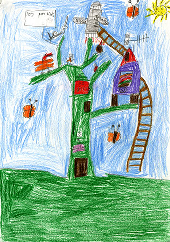 Fantasy tree drawings: Fantasy tree drawings