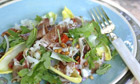 Summer salads: Rocket salad with coppa di parma, semi-dried tomatoes and pecorino recipe