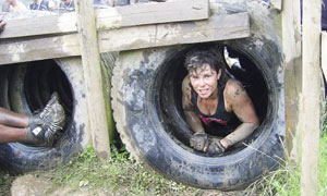Tyre crawl during Tough Guy: Nettle Warrior