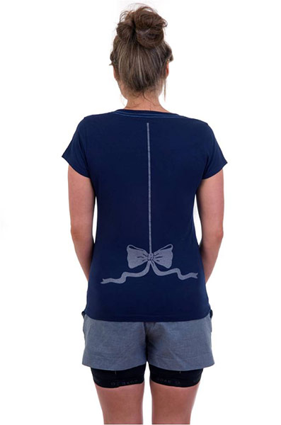 Women's cyclewear: Bamboo bow T-shirt