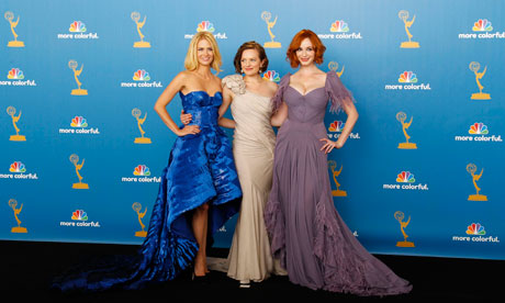 January Jones, Elisabeth Moss and Christina Hendricks of Mad Men at the Emmy Awards