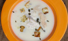 Celeriac, thyme and roast chicken soup recipe
