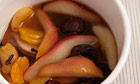 Poached winter fruits in lemon sauce recipe