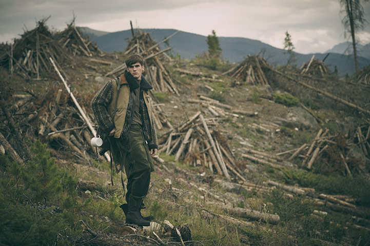 Into the wild: Knitted bomber jacket