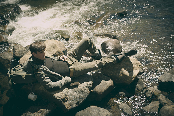 Into the wild: check patch pocket coat