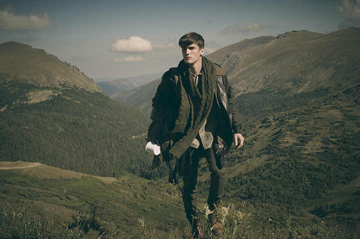 Into the wild: Reversible leather coat