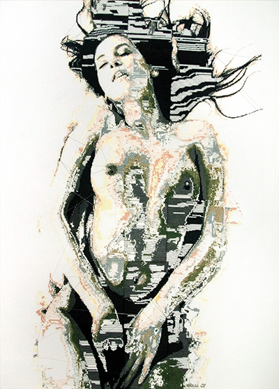 Stitch art: Motherboard_5 by Alicia Ross