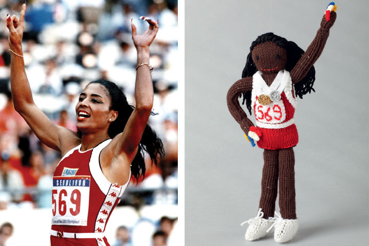 Knitted Olympians: Florence Griffith-Joyner